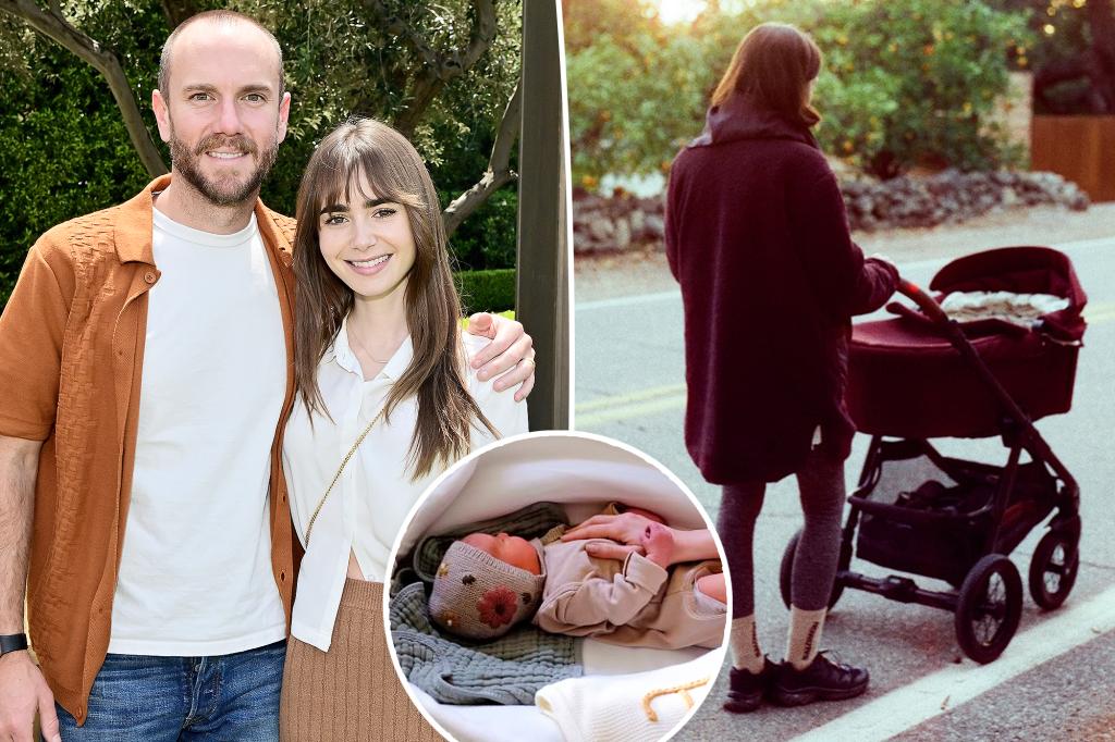 You are currently viewing Lily Collins shares first photo with her baby daughter Tove